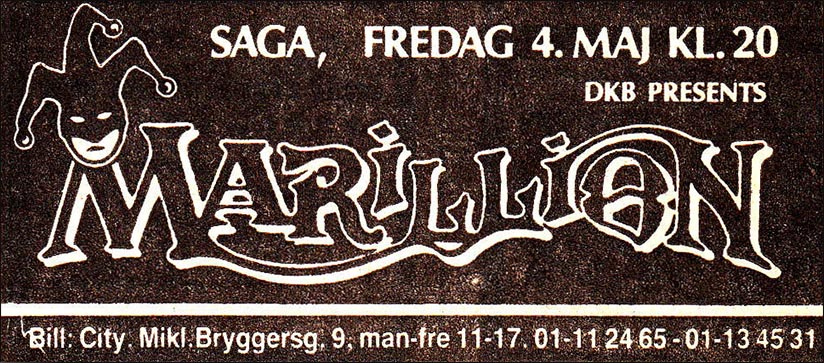 Ad: Saga, Copenhagen - 04.05.1984